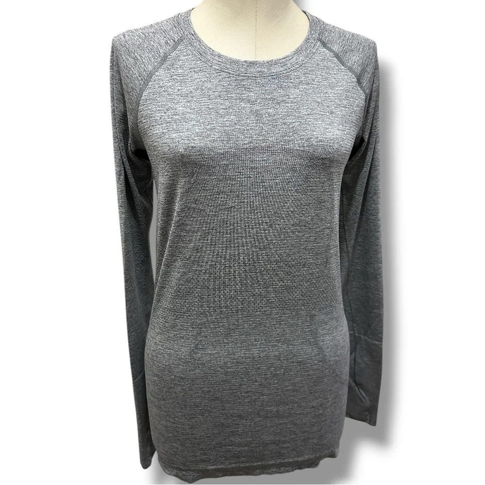 393 Lululemon Peloton | NWT Sri Lanka Swiftly Tech Long Sleeve 2.0 Gray (Size 6) - Picture 5 of 16